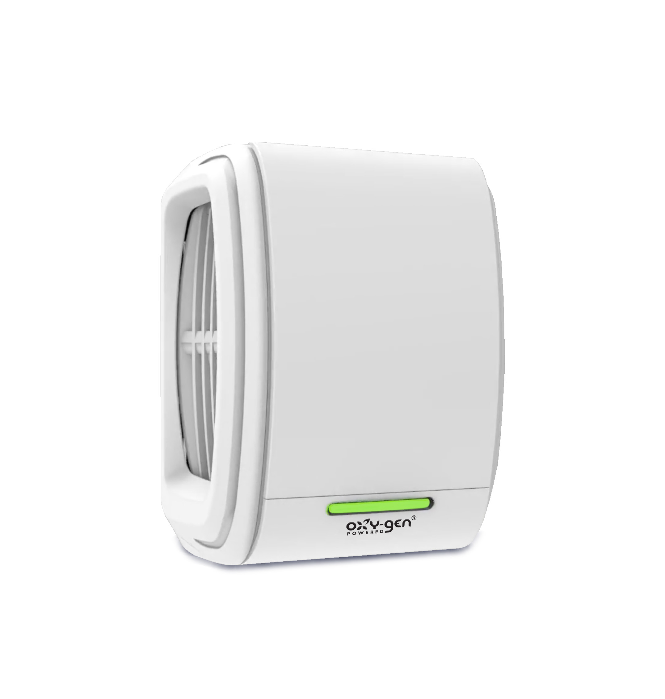 Sleek white air freshener system for office washrooms